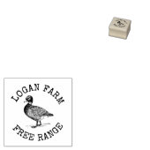 ヴィンテージダックフリーレンジ卵スタンプ ラバースタンプ (押印)