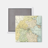 ヴィンテージダブリンとその周辺地域の地図(1900年) マグネット (正面/裏面)