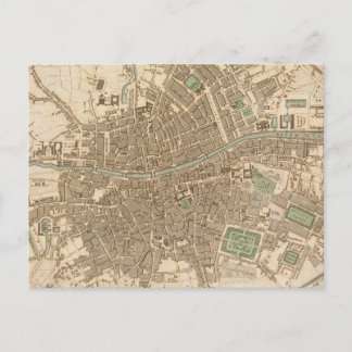 ヴィンテージダブリンの地図(1836年) ポストカード