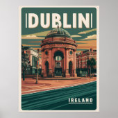 ヴィンテージダブリン市,アイルランド共和国の旅行ギフト ポスター (正面)