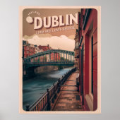 ヴィンテージダブリン市,アイルランド共和国の旅行ギフト ポスター (正面)