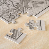 ヴィンテージダブリン・アイルランドの地図(1764) ジグソーパズル (側面)