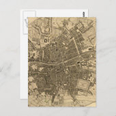 ヴィンテージダブリン・アイルランドの地図(1797) ポストカード (正面/裏面)