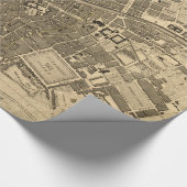 ヴィンテージダブリン・アイルランドの地図(1797) ラッピングペーパー (角)