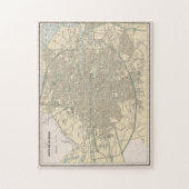 ヴィンテージダブリン・アイルランドの地図（1901年） ジグソーパズル (縦)