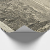 ヴィンテージダブリン・アイルランドの絵図（1890年） ラッピングペーパー (角)