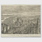 ヴィンテージダブリン・アイルランドの絵図（1890年） ラッピングペーパー (フラット)