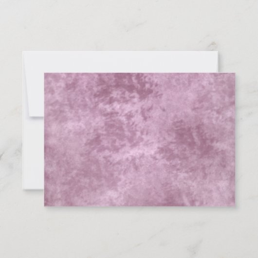 ヴィンテージダブルハートパープルウェディングRSVPカード 出欠カード (裏面)