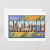 ヴィンテージダベンポートアイオワ葉書 ポストカード (正面/裏面)