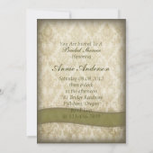 ヴィンテージダマクピーコックブライダルシャワー招待 招待状 (裏面)