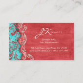 ヴィンテージダマスエードブルークラウン 名刺 (裏面)