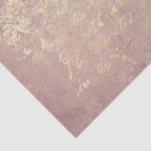 ヴィンテージダマスクとスクリプト金ゴールドとピンク動揺して 薄葉紙 (詳細)