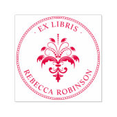 ヴィンテージダマスクとタイポグラフィ |イヴカスタムィリリス セルフインキングスタンプ (デザイン)