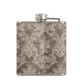 ヴィンテージダマスクとバラ フラスク (裏面)