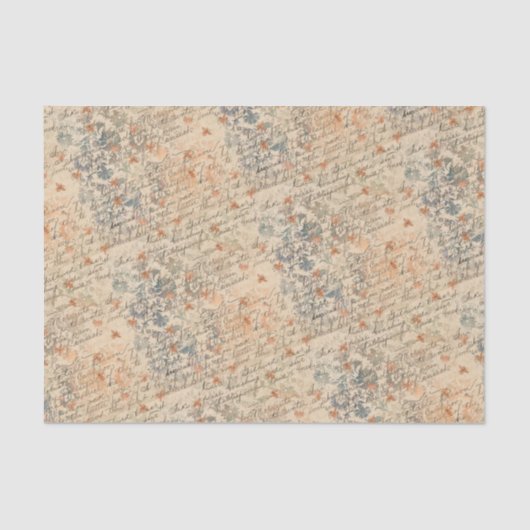 ヴィンテージダマスクと（昆虫）マルハナバチ 薄葉紙 (正面)