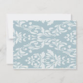 ヴィンテージダマスクのウェディングテーブル番号 招待状 (裏面)