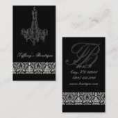 ヴィンテージダマスクのシャンデリアの名刺 名刺 (正面/裏面)