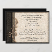 ヴィンテージダマスクエレガントゴシック結婚式招待状 招待状 (正面/裏面)