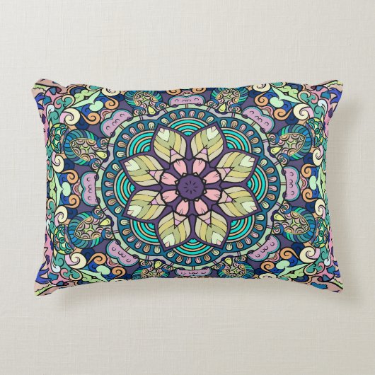 ヴィンテージダマスクエレガント:シームレスパターン アクセントクッション (正面)