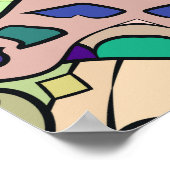 ヴィンテージダマスクエレガント：シームレスパターン ポスター (角)