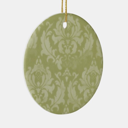 ヴィンテージダマスククリスマス飾り セラミックオーナメント (右)