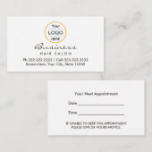 ヴィンテージダマスクサロン:美容師アポイントメント 予約カード (正面/裏面)