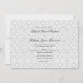 ヴィンテージダマスクスワーズレースエレガントウェディング招待状 招待状 (裏面)