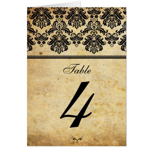 ヴィンテージダマスクテーブルの座席番号 (正面)