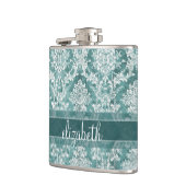 ヴィンテージダマスクパターン(グランジ仕上げ) フラスク (左)