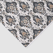 ヴィンテージダマスクパターン（グレーとベージュの色合い） 薄葉紙 (詳細)