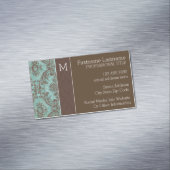 ヴィンテージダマスクパターン（モノグラム） マグネット名刺 (インサイチュ)