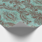 ヴィンテージダマスクパターン（モノグラム） ラッピングペーパー (角)