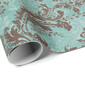 ヴィンテージダマスクパターン（モノグラム） ラッピングペーパー (ロールコーナー)