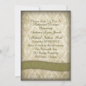 ヴィンテージダマスクピーコックリハーサルディナー招待状 招待状 (裏面)