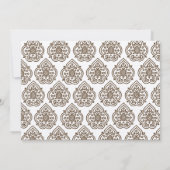 ヴィンテージダマスクブライダルシャワー招待状オンシャンパン 招待状 (裏面)