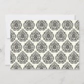 ヴィンテージダマスクブライダルシャワー招待 招待状 (裏面)