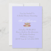 ヴィンテージダマスクブライダルシャワー茶パーティー 招待状 (裏面)