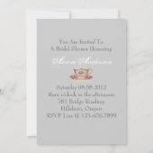 ヴィンテージダマスクブライダルシャワー茶パーティー 招待状 (裏面)