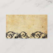 ヴィンテージダマスクブラックスワール結婚ズプレイスカード プレイスカード (裏面)