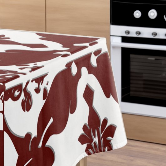 ヴィンテージダマスクモノグラム テーブルクロス