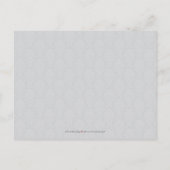 ヴィンテージダマスク写真クランベリー日付を保存 案内ポストカード (裏面)