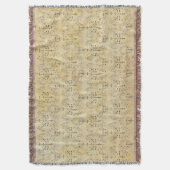 ヴィンテージダマスク壁紙 – 黒+あなたのバックガー。 スローブランケット (正面縦)