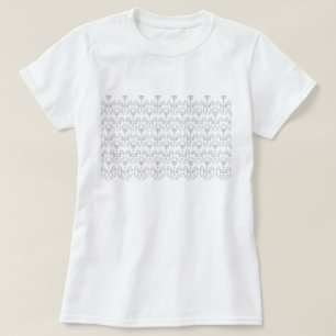 ヴィンテージダマスク壁紙 – 黒+あなたのバックガー。 Tシャツ