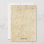 ヴィンテージダマスク招待状（ピンクとグリーン） 招待状 (裏面)