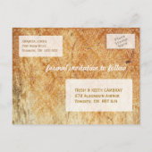 ヴィンテージダマスク日付の保存 案内ポストカード (裏面)