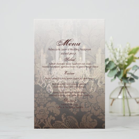 ヴィンテージダマスク結婚シャンデリア (スタンド正面)