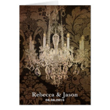 ヴィンテージダマスク結婚シャンデリア