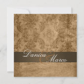 ヴィンテージダマスク結婚式招待状 招待状 (正面)