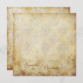 ヴィンテージダマスク結婚式招待状 招待状 (正面/裏面)