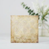 ヴィンテージダマスク結婚式招待状 招待状 (スタンド正面)